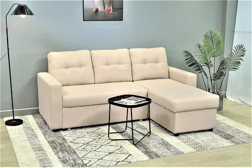 Miniatura 8 de Container Furniture Direct Sofá cama modular convertible en forma de L, muebles de apartamento elegantes, sofá extraíble de ahorro para espacios