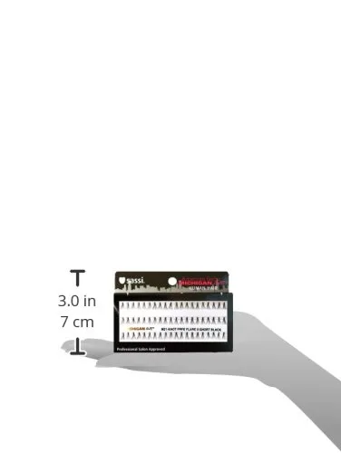 Miniatura 2 de Sassi 804-M21 Michigan Ave 100% cabello humano sin nudos, pestañas extra cortas, negro, 6