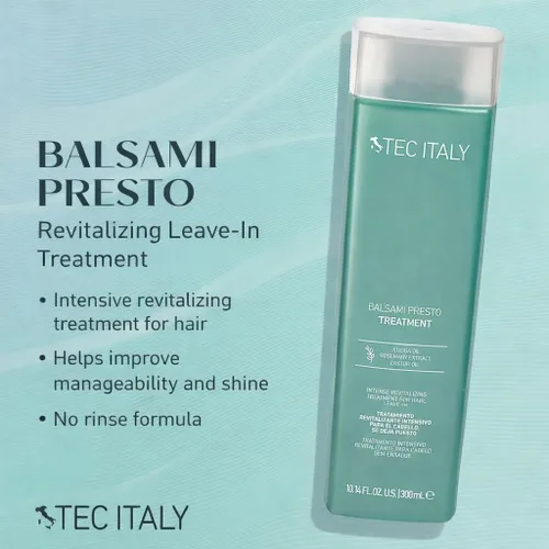 Miniatura 2 de Tec Italy Tratamiento Balsami Presto para todo tipo de cabello, fórmula hidratante que añade brillo, mejora la manejabilidad, control