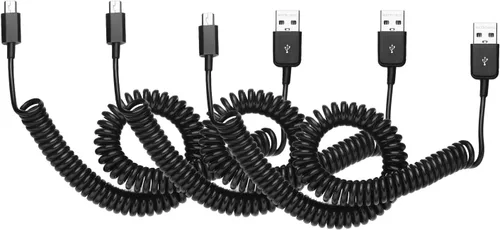 Miniatura 8 de Cable de expansión USB 2.0 en espiral de 10 a 105 pulgadas, tipo A macho a mini B, cable USB largo en espiral estándar, flexible, largo