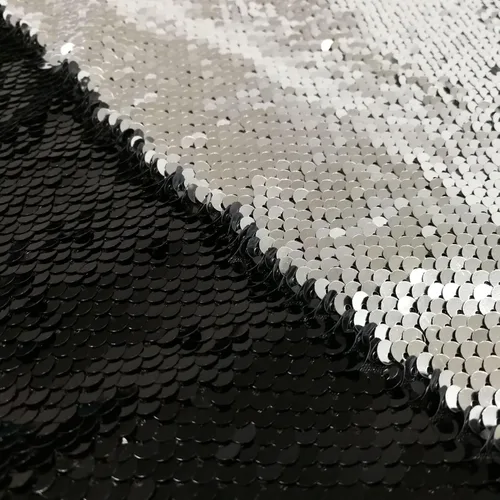 Miniatura 9 de Pardecor Tela reversible de lentejuelas por yarda: material brillante de sirena aguamarina a fucsia para vestidos de novia, decoración de bricolaje