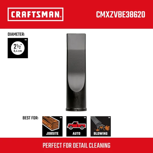 Miniatura 2 de CRAFTSMAN CMXZVBE38620 - Boquilla para automóvil de 2-1/2 pulgadas, accesorio para aspiradora en seco y húmedo, accesorio de aspiradora de grado