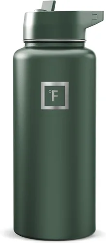 Miniatura 12 de IRON °FLASK Frasco de hidratación para acampar y senderismo con pajilla, botella de agua deportiva de acero inoxidable con aislamiento de boca