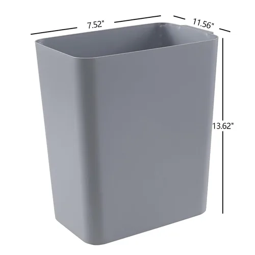Miniatura 2 de Zopnny Cubo de basura de plástico, papelera, 4.5 galones, paquete de 3, color gris