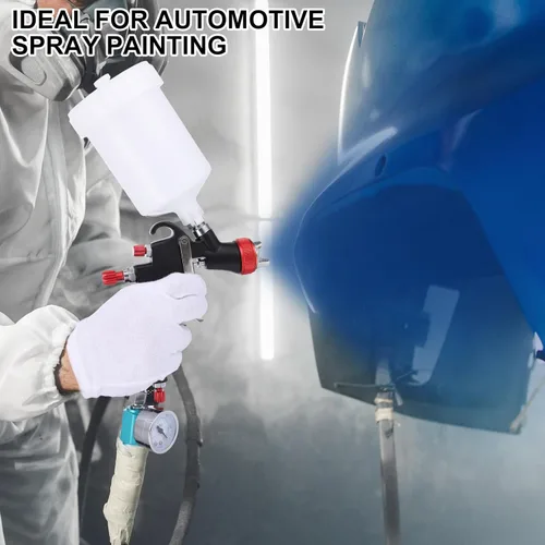 Miniatura 6 de R500 LVLP - Pistola de pulverización de aire premium, pistola de pintura automotriz con boquillas de 1.3/1.5/1.7/0.079 in y 18 piezas de accesorios