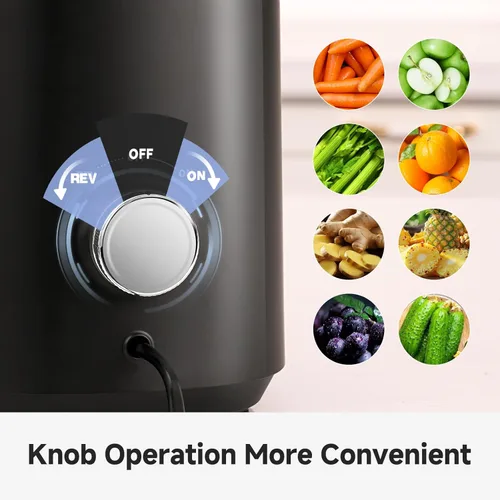 Miniatura 9 de AMZCHEF Máquinas exprimidoras, exprimidor de prensa fría extra de 5.8 pulgadas para verduras y frutas enteras, máquina extractora de jugo