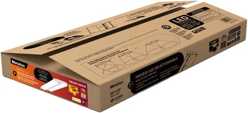 Miniatura 6 de Metalux HBLAO HBLAO - Luz LED de 2 pies de altura para tienda, equivalente a 400 W, 24,000 lúmenes, óptica ajustable, CCT seleccionable
