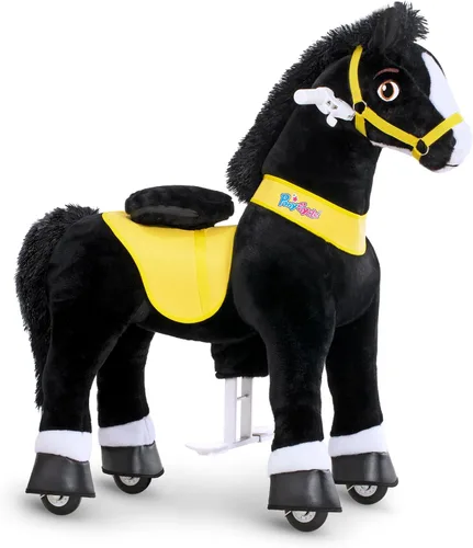 PonyCycle Pony Cycle 4-7 caballo de montar con resorte, juguete de caballo balancín, modelo esencial E (89.9 cm de altura/tamaño 4) juguetes de Negro
