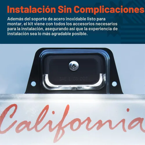 Miniatura 3 de True Mods - Luz LED negra para placa de matrícula para remolque de barco [montaje de soporte de acero] [DOT FMVSS 108] [SAE L] 12 V CC impermeable