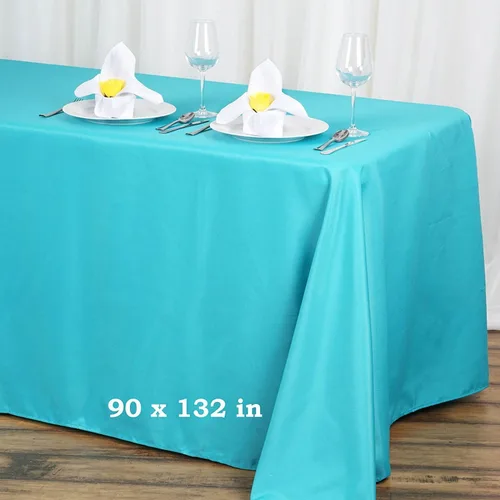 Miniatura 6 de Balsa Circle Mantel rectangular de poliéster de 90 x 132 pulgadas, color verde manzana, para bodas, fiestas, eventos, cocina, comedor
