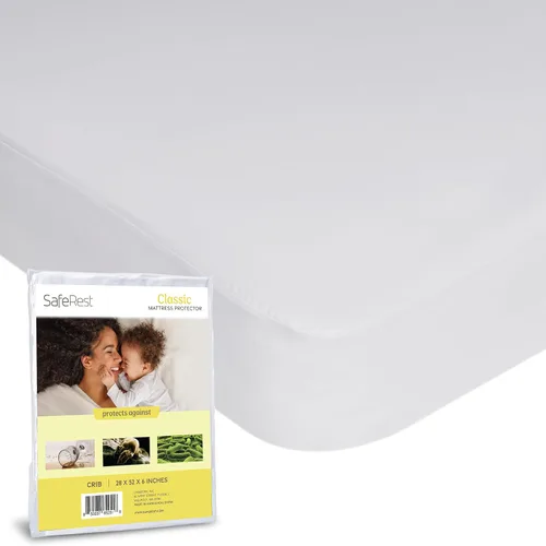 Miniatura 11 de SafeRest Protector de colchón impermeable tamaño individual – Funda de cama suave, transpirable y ajustada con bolsillos elásticos de 18" – Funda