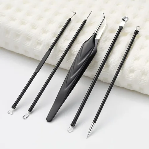 Miniatura 6 de FVION Kit de extractor de espinillas y acné, kit de herramientas profesional para reventar espinillas, pinzas para el acné y herramientas