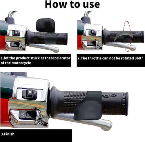 Miniatura 3 de 2 piezas de asistencia de acelerador para motocicleta, refuerzo de acelerador para motocicleta, ya no más dedos cansados tratando de mantener