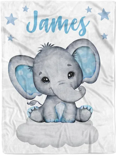 Miniatura 16 de MDPrints - Mantas de bebé personalizadas de vaca para niños, manta personalizada con nombre de bebé, regalo personalizado para recién nacido