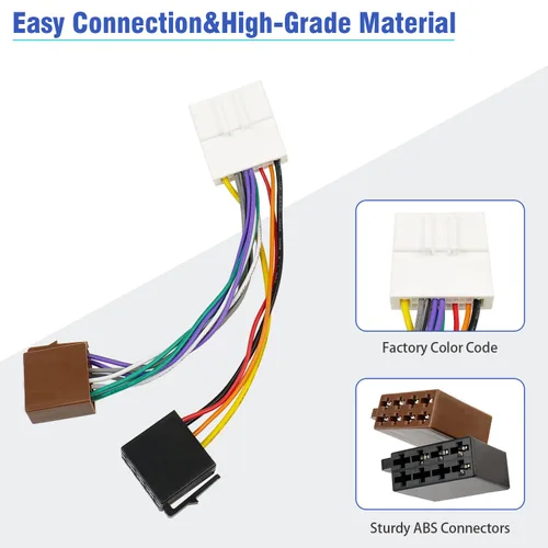 Miniatura 6 de Arnés de cableado estéreo para Nissan Adaptador de radio ISO a conector de 20 pines compatible con Altima Sentra Frontier Versa Xterra Murano Leaf