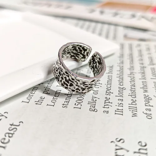 Miniatura 183 de Anillo de plata de ley 925, minimalista, ajustable, hecho a mano, para mujeres y niñas