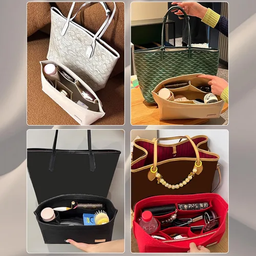 Miniatura 8 de Doxo Organizador de bolso para bolsos y moldeador de base, juego de 2 piezas, organizador de fieltro, organizador de bolsas con cremallera, 7