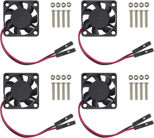 Easycargo Ventilador de 30mm 5V 3.3V DC Ventilador silencioso para Raspberry Pi 5 4 3B+ 3007 (4 juegos)