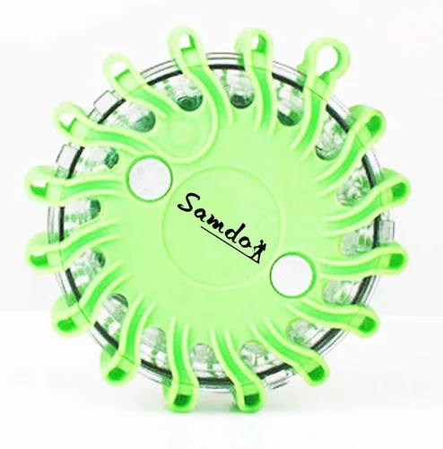 Baliza Luminosa de Seguridad Recargable para Coche de 16 LED de Samso, LED de Aviso Intermitente, Estroboscópica, para Emergencias, Magnética