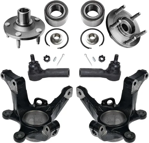 Miniatura 81 de Detroit Axle - Nudos de dirección delanteros de 2.5L de 2 piezas para Toyota 12-17 Camry, 2 nudos de dirección y conjunto de rodamiento de rueda