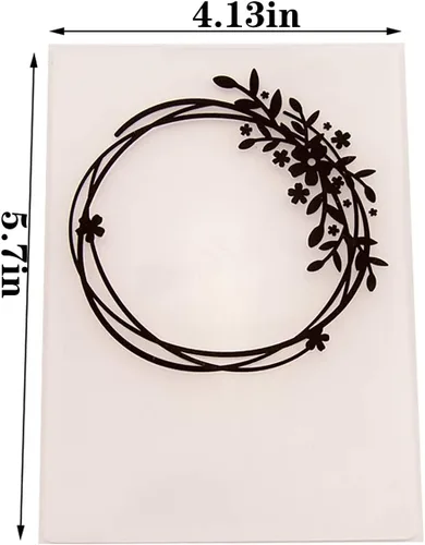 Qoiseys Carpetas de plástico con corona para hacer tarjetas, máquina de gofrado, plantilla de papel, plantilla de grabación en relieve para
