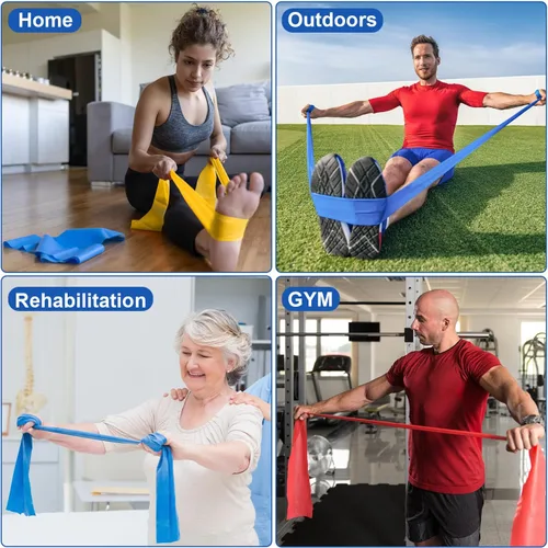 Miniatura 5 de Kit de bandas de ejercicio de resistencia – entrenamiento de fuerza y acondicionamiento – Pilates – Bandas de resistencia para movilidad