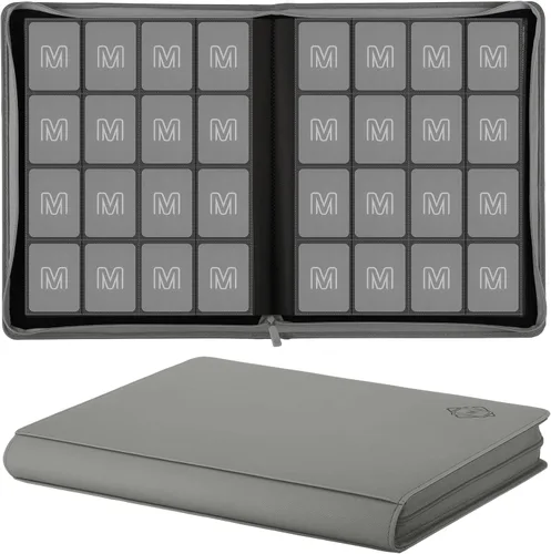Miniatura 12 de Carpeta de Tarjetas Premium de 16 Bolsillos, Carpeta de Tarjetas de Intercambio Sostiene hasta 1000+ Tarjetas Álbum de Colección de Tarjetas 44 negro