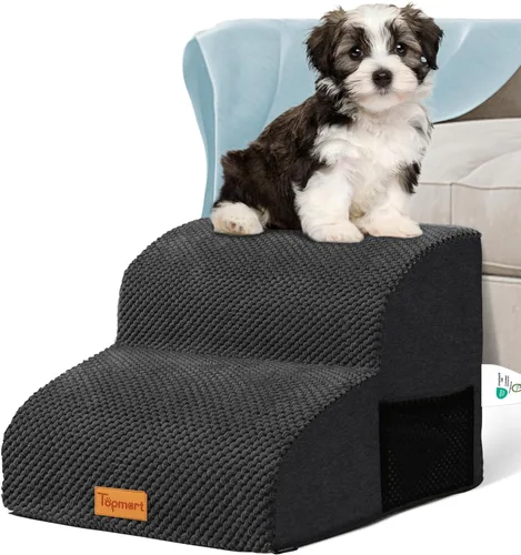 Miniatura 24 de Topmart High Density Foam Pet Steps 2 Tiers,11.8" High,Non-Slip Dog Stairs,Soft Foam Dog Ramp Ladder,Best for Injured,Older Cats,Pets with Joint