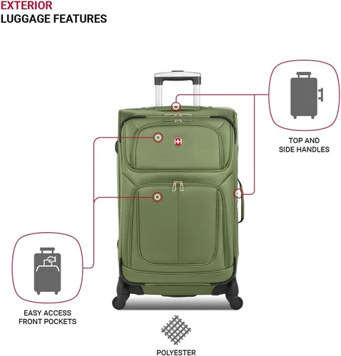 Miniatura 162 de SwissGear - Equipaje suave expandible Sion con ruedas, Negro