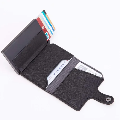 Miniatura 11 de Tarjetero de crédito Slim Wallet Front Pocket Protector Pop Up Design Aluminio hasta 7