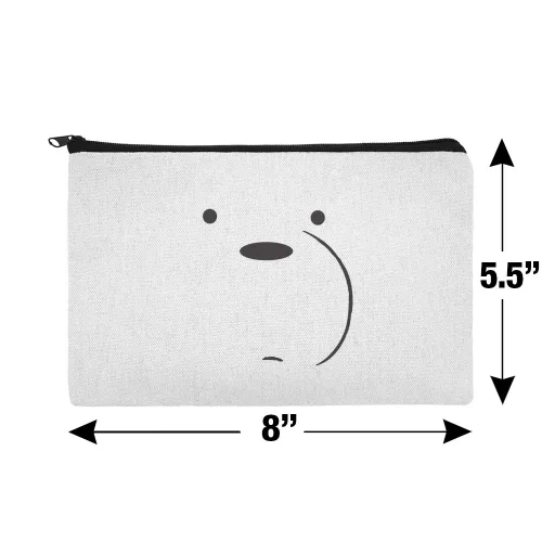 Miniatura 4 de We Bare Bears - Bolsa organizadora de maquillaje con diseño de oso de hielo, Blanco
