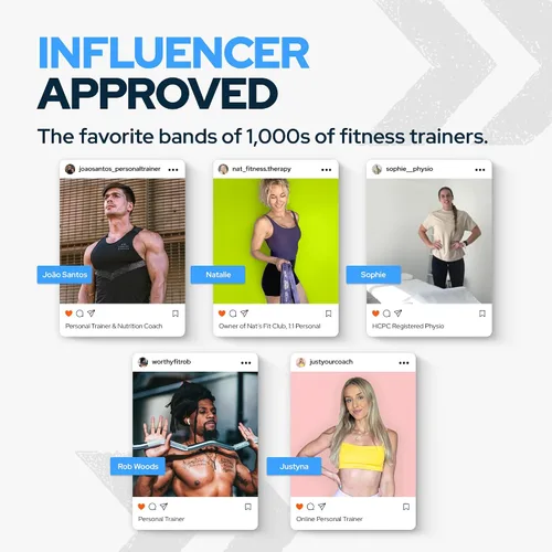Miniatura 4 de Iron Core Fitness Paquete de 5 bandas de resistencia largas de calidad de gimnasio, amadas por profesionales del fitness para entrenamientos