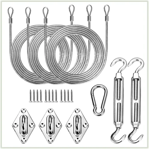 Miniatura 9 de ColourTree Juego de herramientas para toldo tipo vela triangular, fácil de tensar, acero inoxidable de grado militar 316