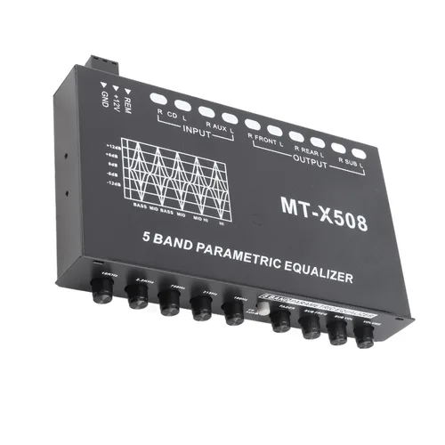 Ecualizador de 7 bandas de audio para coche, crossover para coche, ecualizador gráfico de coche, ecualizador de audio de coche ajustable 5 bandas