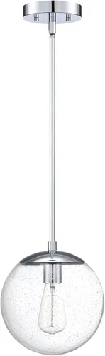 Design House Gracelyn 588509-PC - Colgante regulable con 1 luz, globo de cristal transparente y semillero, cromo pulido