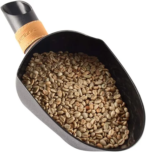 Miniatura 8 de CAFEMASY Cuchara medida de café en grano de café, pala Kilo Bean Scooper (negra-pequeño)