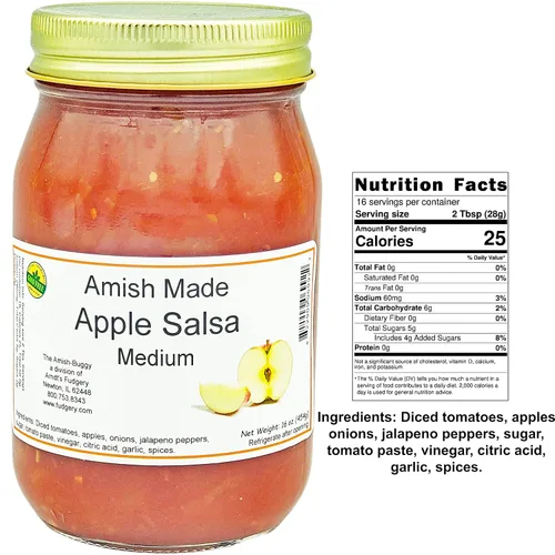 Miniatura 2 de Arndts Fudgery Amish Made Salsa Tarros de 2-16 onzas (manzana mediana)