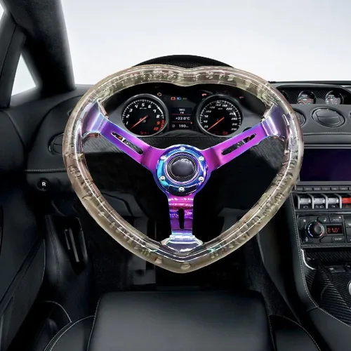 Miniatura 2 de Volante de Carreras de Acrílico Universal con Diseño en Forma de Corazón Volante Apto para la Mayoría de Vehículos, Coches de Carreras, RZR, Club