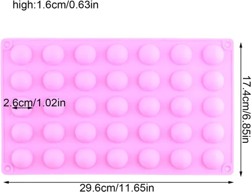 Miniatura 5 de 35 moldes de silicona semicírculo de la cavidad mini semi de la esfera de los moldes del silicón del semicírculo para el chocolate del caramelo