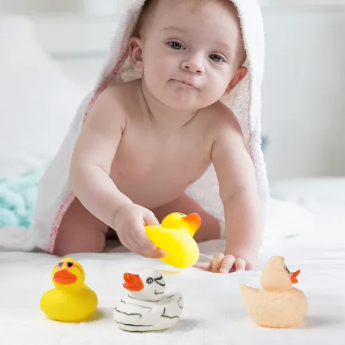 Miniatura 3 de Patos de goma para Jeep Ducking, 50 patos de goma surtidos para juegos de patitos, ducking de Jeeps, cruceros y baño, juego en la piscina, pequeño
