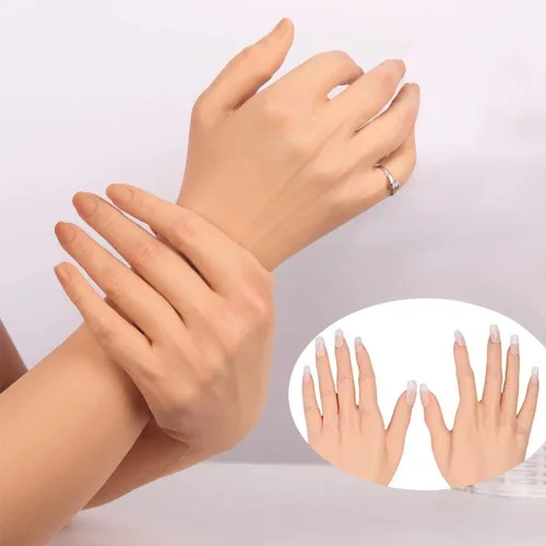 Miniatura 2 de U-CHARMMORE Maniquí de mano de silicona artificial para mujer, 1 par para cosplay