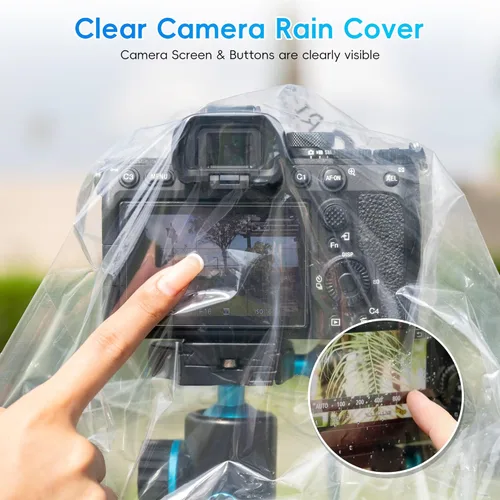 Miniatura 4 de Paquete de 2 fundas protectoras de lluvia para cámara Sony A7RVI A7R V A7 IV A7S III II A6700 A6600 A6500 A6400 A6300 A6100 A6000 A7C Nikon Z8 Z5