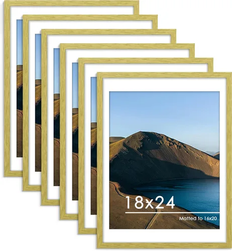 Miniatura 45 de PEALSN - Juego de 6 portarretratos de 5 x 7 pulgadas para fotos de 4 x 6 pulgadas con paspartú/5 x 7 pulgadas sin paspartú, para montaje en Negro