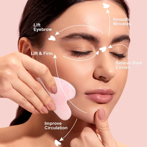 Miniatura 2 de rosenice Gua Sha Herramientas faciales Guasha Herramienta Gua Sha Jade Piedra para el cuidado de la piel facial Cuerpo Acupuntura Alivia