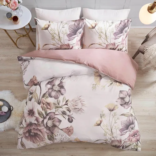Miniatura 13 de Madison Park Juego de edredón 100% algodón, hermoso diseño floral, para todas las estaciones, juego de ropa de cama transpirable, fundas a juego