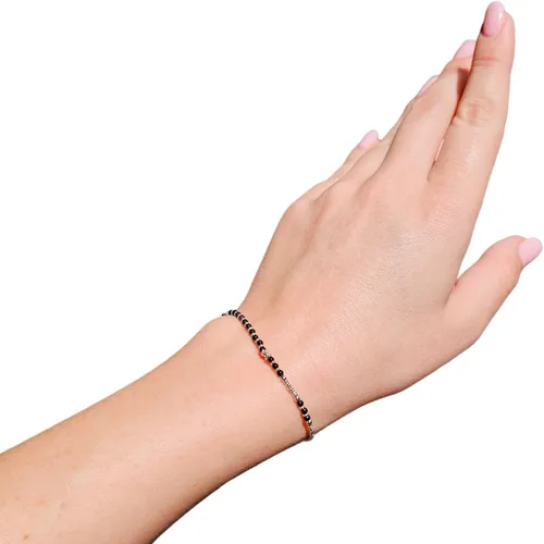 Miniatura 4 de Pulsera energética hecha a mano con cuentas de plata de ley 925 con piedras preciosas - Empoderando la joyería de las mujeres