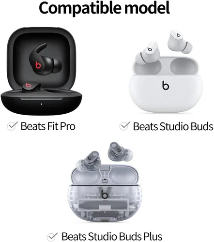 Miniatura 2 de Orejeras multibrida prémium para Beats Studio Buds/Beats Fit Pro/Beats Studio Buds+ (transparente) – Siempre se ajusta, nunca se desliza