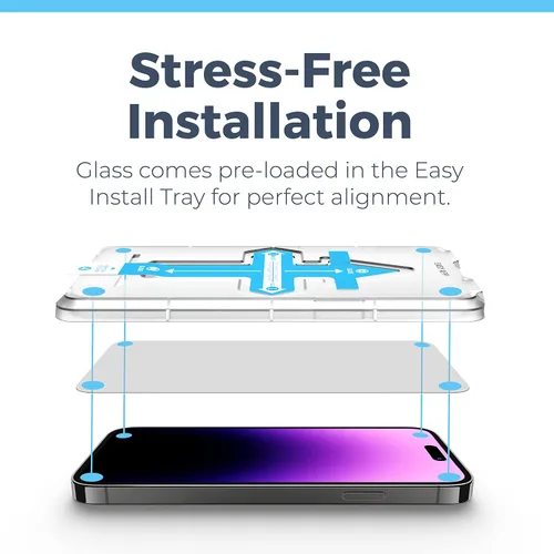 Miniatura 2 de Power Theory Protector de pantalla para iPhone 14 Pro Max, pantalla de vidrio templado de alta calidad para una máxima protección en tu iPhone 14
