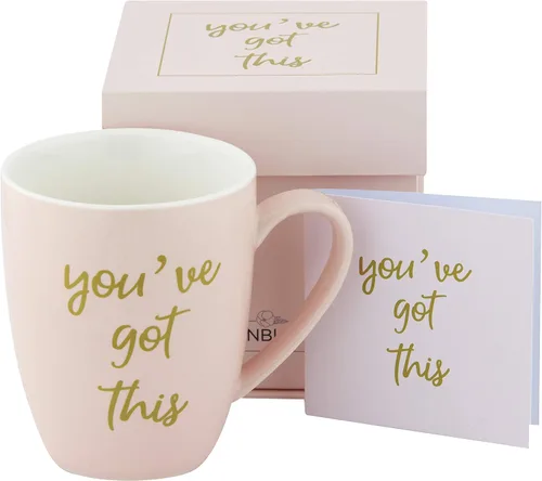 Tazas inspiradoras con texto en inglés "You Got This Gifts for Women New Job Get Well Soon" (rosa, 14 onzas)