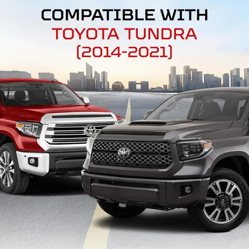 Miniatura 2 de AJT DESIGN Anillos de moldura para portavasos, palanca de cambios y puerta de cambio para Toyota Tundra (2014-2021), kit de eliminación de cromo